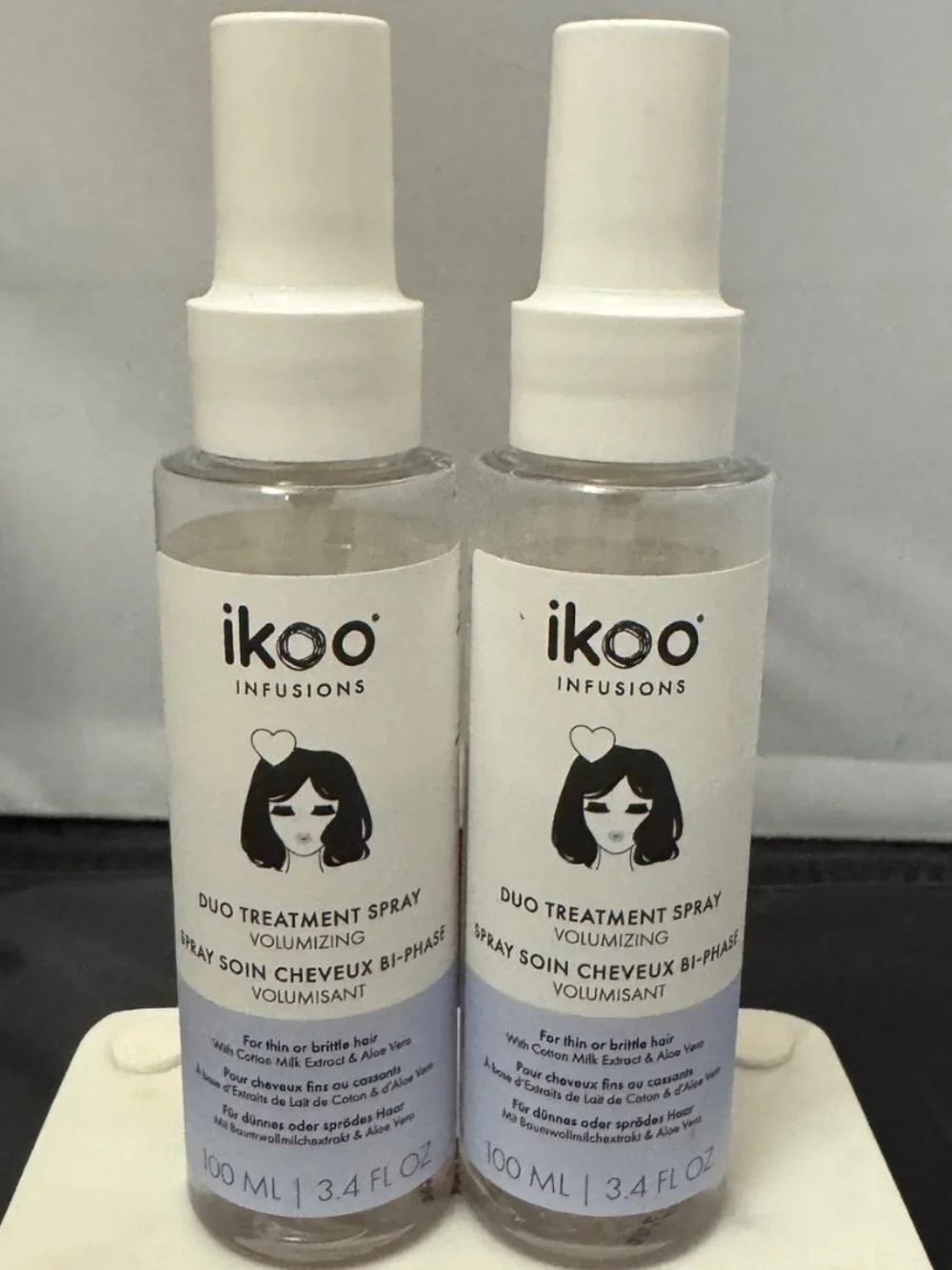 Set of 2 NEW Ikoo Infusions Anti-Frizz Duo Treatment Spray Set of 2, 3.4 fl. oz.